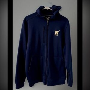 Men’s Naval Academy Logo Embroidered Under Armour Zip FleeceLined sweatshirt MD
